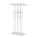 FixtureDisplays Clear Podium Plexiglass Lecturn Transparent Church Pulpit Event Wedding Plastic | 43.2 H x 23.6 W x 11.8 D in | Wayfair 15411