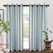 Beachcrest Home™ Romelia Kimora Linen Striped Blackout Thermal Grommet Curtain Panels in Green/White/Blue | 52" W x 36" L | Wayfair