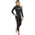 Cressi Women's Maya Lady Monopiece Wetsuit 2.5mm Einteiliger Neoprenanzug Damen für alle Wassersportarten, Schwarz/Aquamarin, XS