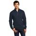 District DT6106 V.I.T. Fleece 1/4-Zip T-Shirt in New Navy Blue size Large | Cotton