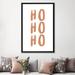 East Urban Home Ho Ho Ho by Orara Studio - Textual Art Print Canvas/Metal in Brown/Green | 60 H x 40 W x 1.5 D in | Wayfair