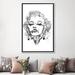 East Urban Home Marilyn Monroe by Octavian Mielu - Painting Print Canvas/Metal in Gray | 60 H x 40 W x 1.5 D in | Wayfair