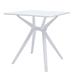 George Oliver Vikenti Dining Table Plastic/Acrylic in White | 28.74 H x 27.5 W x 27.5 D in | Wayfair 6B7C05530C904463B565B2EAC01CD2C8