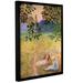 Fleur De Lis Living 'Eve in the Meadow of Giverny' - Floater Frame Painting Print on Canvas in Green/Yellow | 10 H x 8 W x 2 D in | Wayfair