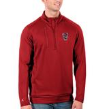 Men's Antigua Red NC State Wolfpack Big & Tall Generation Quarter-Zip Pullover Jacket