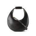 Mini Moon Leather Shoulder Bag - Black - Staud Shoulder Bags