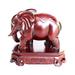 Bungalow Rose Feng Shui Elephant Holding a Jewel w/ Trunk Down Figurine Resin in Red | 7 H x 7 W x 5 D in | Wayfair