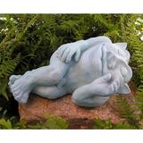 Nichols Bros. Stoneworks Reclining Garden Gargoyle Statue Concrete in Gray | 6 H x 14 W x 8 D in | Wayfair GNGRG-AG