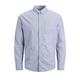 JACK&JONES Hemd Slim Fit Business Shirt mit Brusttasche Weiches Langarm Twill Oberteil JJEOXFORD, Farben:Blau,Größe Hemd:S