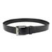 Subtle Elegance in Black,'Men's Simple Black Leather Belt'