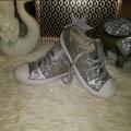 Converse Shoes | Girls Converse Chuck Taylor Lo Glitter Sneakers | Color: Silver/White | Size: 3g