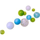 WORLDLY GOODS TOO 11 Piece Spheres Wall Décor Set Glass in Blue/Green/White | 6 H x 48 W x 6 D in | Wayfair 2GA-WALL/PAS