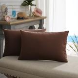 Winston Porter Alasca Knife Edge Indoor/Outdoor Throw Pillow Polyester/Polyfill/Acrylic in Brown | 16 H x 26 W x 13 D in | Wayfair WF318711SP