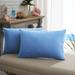 Winston Porter Alasca Knife Edge Indoor/Outdoor Throw Pillow Polyester/Polyfill/Acrylic in Blue | 16 H x 26 W x 13 D in | Wayfair WF337711SP