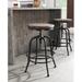 Birch Lane™ Whalen Solid Wood Adjustable Height Counter Stool Wood/Metal in Black | 17.3 W x 17.3 D in | Wayfair 17E87A23871542408A6B34D6447158D6