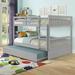 Harriet Bee Full Over Full Bunk Bed w/ Trundle Wood in Gray | 59.8 H x 57 W x 79.5 D in | Wayfair 44BBC4E9231F4B19ADF4E630136B8682