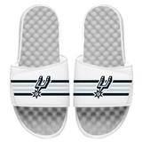 Youth ISlide White San Antonio Spurs Stripes Slide Sandals