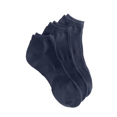 Plus Size Women's Ankle Socks 3-Pack by Comfort Choice in Navy Pack (Size 2X) Tights