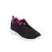 Wide Width Women's CV Sport Eddie Sneaker by Comfortview in Black (Size 8 1/2 W)