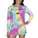 Women's Concepts Sport Oklahoma State Cowboys Velodrome Tie-Dye Long Sleeve Top & Shorts Set