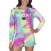 Women's Concepts Sport Penn State Nittany Lions Velodrome Tie-Dye Long Sleeve Top & Shorts Set