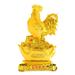 Bungalow Rose Rooster Statue Resin, Rubber in Yellow | 24 H x 17 W x 8 D in | Wayfair B7C22168E7A247C7B091454D25544942