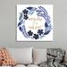 Gracie Oaks Cobalt Inspirations Collection H by Grace Popp - Textual Art on Canvas in White | 36 H x 36 W x 1.25 D in | Wayfair
