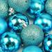 Northlight Seasonal 96ct Turquoise Shatterproof 4-Finish Christmas Ball Ornaments 1.5" (40mm) Plastic in Blue | 1.5 H x 1.5 W x 1.5 D in | Wayfair