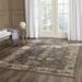 Brown 63 x 0.14 in Area Rug - Bungalow Rose Vishnu Oriental Soft Anthracite Area Rug Polyester/Viscose/Cotton | 63 W x 0.14 D in | Wayfair