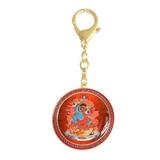Feng Shui Import Dorje Drolo Scorpion Amulet Key Chain in Red/Yellow | 4 H x 2 W x 1 D in | Wayfair 5857