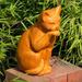 Nichols Bros. Stoneworks Contented Cat Statue Concrete in Brown | 11.5 H x 5.5 W x 8 D in | Wayfair GNCCT-DW