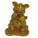 Dakota Fields Pig Holding Ingot for Lunar Year Figurine Resin in Brown/Gray | 2 H x 2 W x 2 D in | Wayfair 60EC4AE8132B4160922F825684AF67B7