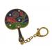 Feng Shui Import Lotus Mirror Fan Amulet Key Chain in Blue/Green/Red | 4 H x 2 W x 1 D in | Wayfair 5548