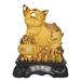 Bungalow Rose Big Pig w/ Treasure Pot for Chinese Lunar Year Figurine Resin, Rubber in Yellow | 15 H x 12 W x 8 D in | Wayfair