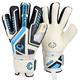 Renegade GK Talon Cryo Goalie Gloves with Pro-Tek Finger Spines | 3.5+3mm Hyper Grip & 4mm Duratek | White, Gray, Blue Football Goalkeeper Gloves (Size 7, Youth, Negative Cut, Level 2)
