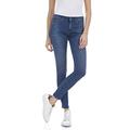 Replay Women's New Luz Powerstretch Denim Jeans, 0093 Medium Blue, 28W / 32L