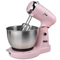 GAOLIGUO Stand Mixer 350W, 5 Speed 3.2L Food Mixer Electric Kitchen Mixer with Dough Hook, Whisk & Beater Stainless Steel Mixing Bowl Dough Blender,Pink