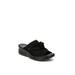 Wide Width Women's Smile Sandals by BZees in Black Mesh (Size 7 1/2 W)