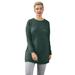 Plus Size Women's Love Tunic Sweatshirt by ellos in Deep Emerald (Size 18/20)