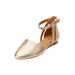 Wide Width Women's The Paris Flat by Comfortview in Gold (Size 9 W)