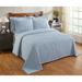 Better Trends Jullian Collection in Bold Stripes Design Bedspread by Better Trends in Blue (Size FULL/DOUBLE)