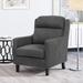 Club Chair - Red Barrel Studio® 28.25" Wide Club Chair Wood/Polyester/Fabric in Gray | 38 H x 28.25 W x 36.25 D in | Wayfair