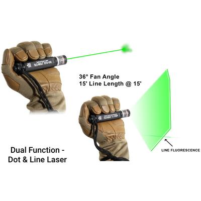 Z-Bolt Green Dot & Line Laser For Trip Wire Detection & Tactical Comms Black C-TRIP-10G-BLK
