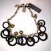 J. Crew Jewelry | Jcrew Beaded Hoop Necklace | Color: Black/Gold | Size: Os