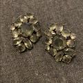 J. Crew Jewelry | Jcrew Statement Crystal Earrings | Color: Gray/Green | Size: Os