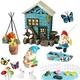 Miniature Fairy Garden Gnomes Decoration – Small Figurines Statue Accessories Gnome House for Outdoor Indoor Home Yard Patio Decor Ornaments Kit Fence Mushroom 23PCS