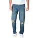 Men's Big & Tall Liberty Blues™ Straight-Fit Stretch 5-Pocket Jeans by Liberty Blues in Distressed (Size 50 38)