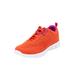 Extra Wide Width Women's CV Sport Eddie Sneaker by Comfortview in Vibrant Papaya (Size 9 WW)