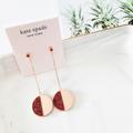 Kate Spade Jewelry | Last Onekate Spade Mod Scallop Linear Earrings Rose | Color: Gold/Red | Size: Os