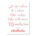 Viv + Rae™ Lanigan Let Her Sleep Mountains Paper Print Canvas in Pink/White | 16 H x 12 W in | Wayfair A092C7867C5C4248A78B64070C87F012